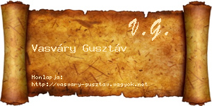 Vasváry Gusztáv névjegykártya