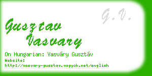 gusztav vasvary business card