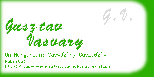 gusztav vasvary business card